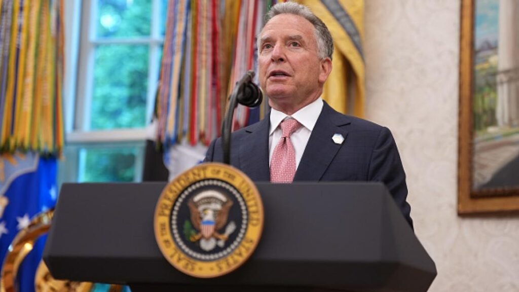 ويتكوف يلقي كلمة في البيت الأبيض، 28 مايو 2025 (Getty)